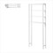 Alaterre Furniture Dover Over Toilet Organizer with Open Shelving, Bathroom Shelf with 2 Towel Rods ANDO724WH - alternate 1